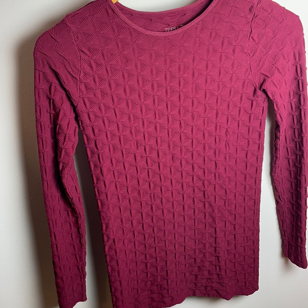Tees by Tina Sweater Maroon Medium Woman